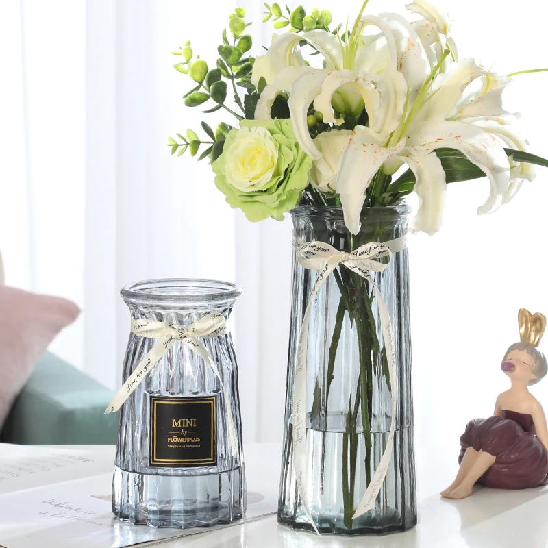 

Vase Glass Home Decoration Accessories For Living Room Decoracao Para Sala Wazon